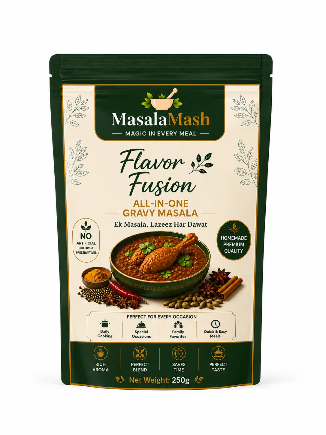 MasalaMash Flavor Fusion All-in-One Gravy Masala | 250g